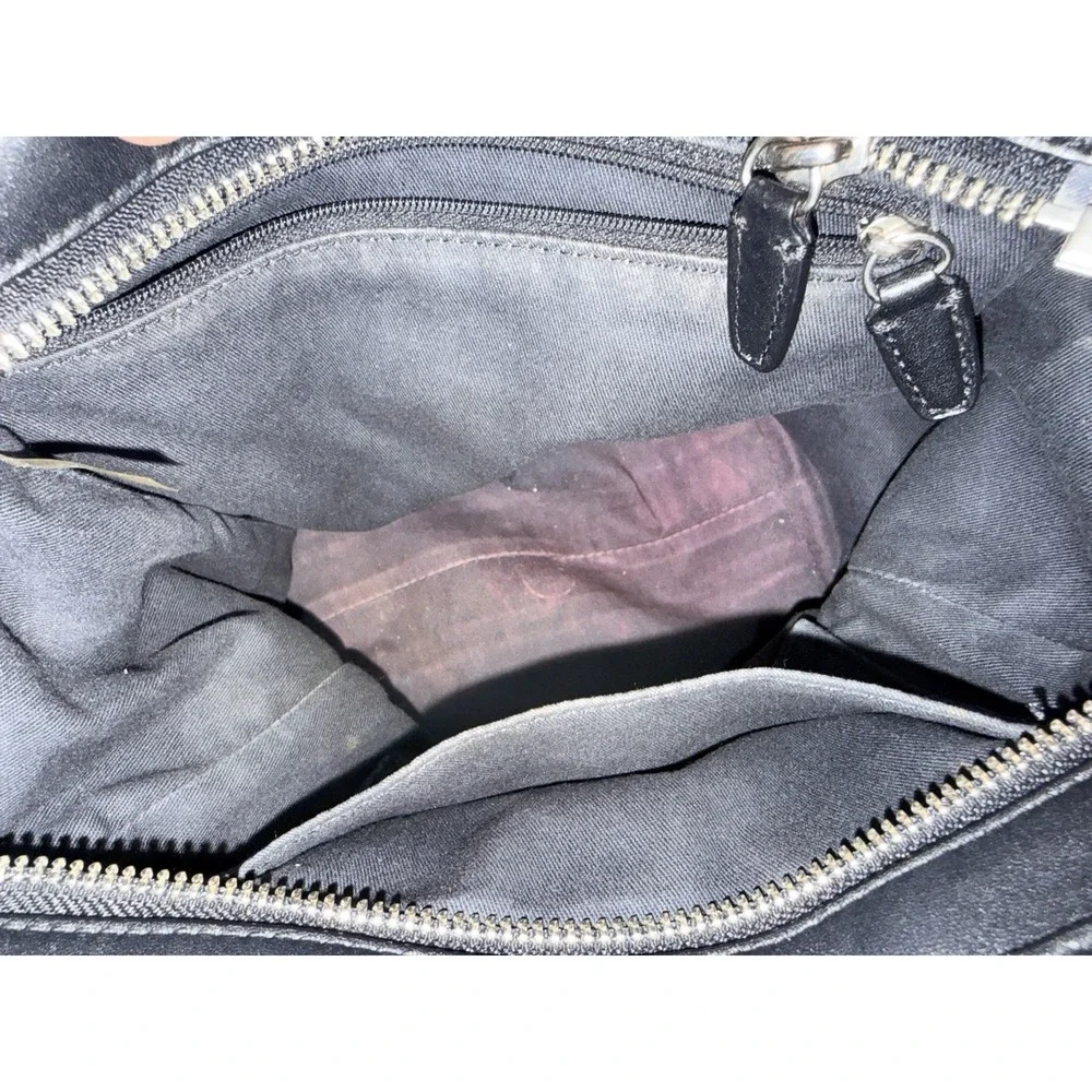 COACH Legacy Leather Mini Tanner‎ Black Crossbody Tote Bag 48894  1